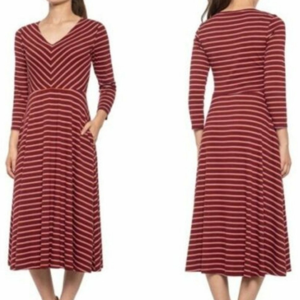 🆕️ Rachel Zoe Striped Rib Knit Midi Dress